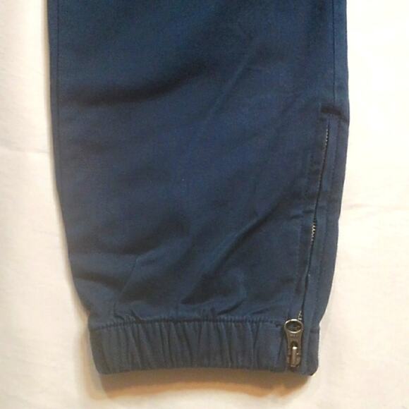 L.T.J. Letters to Juliet Navy High Waist Joggers Zip Cuff Rope Belt SZ S NWT - Picture 5 of 7